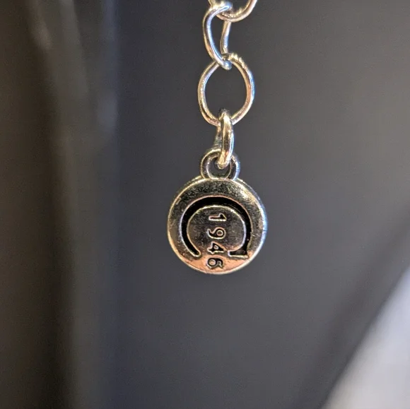 Vintage 1946 Silver Charm Necklace - Picture 5 of 7